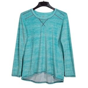Cuddl Duds Top Womens‎ M 10 12 Blue Micro Fleece Long Sleeve ClimateRight Casual